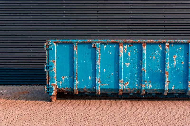 Roll-off container on a Chicago job
