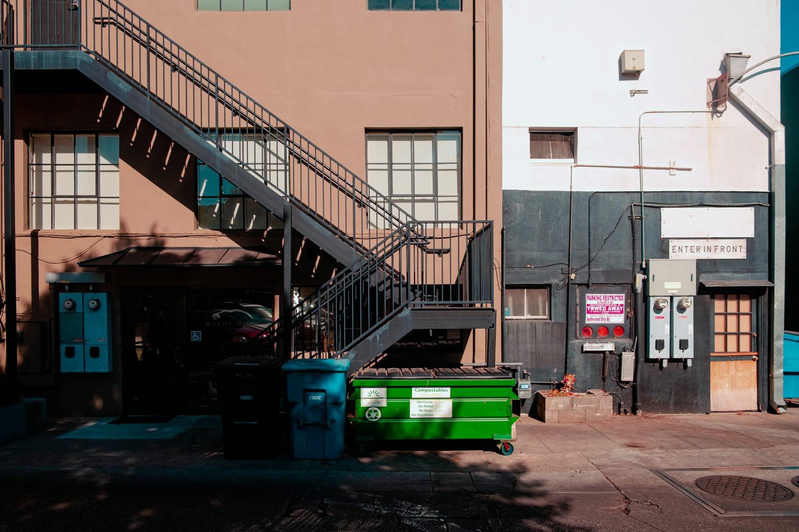 Roll-off container on a Chicago job